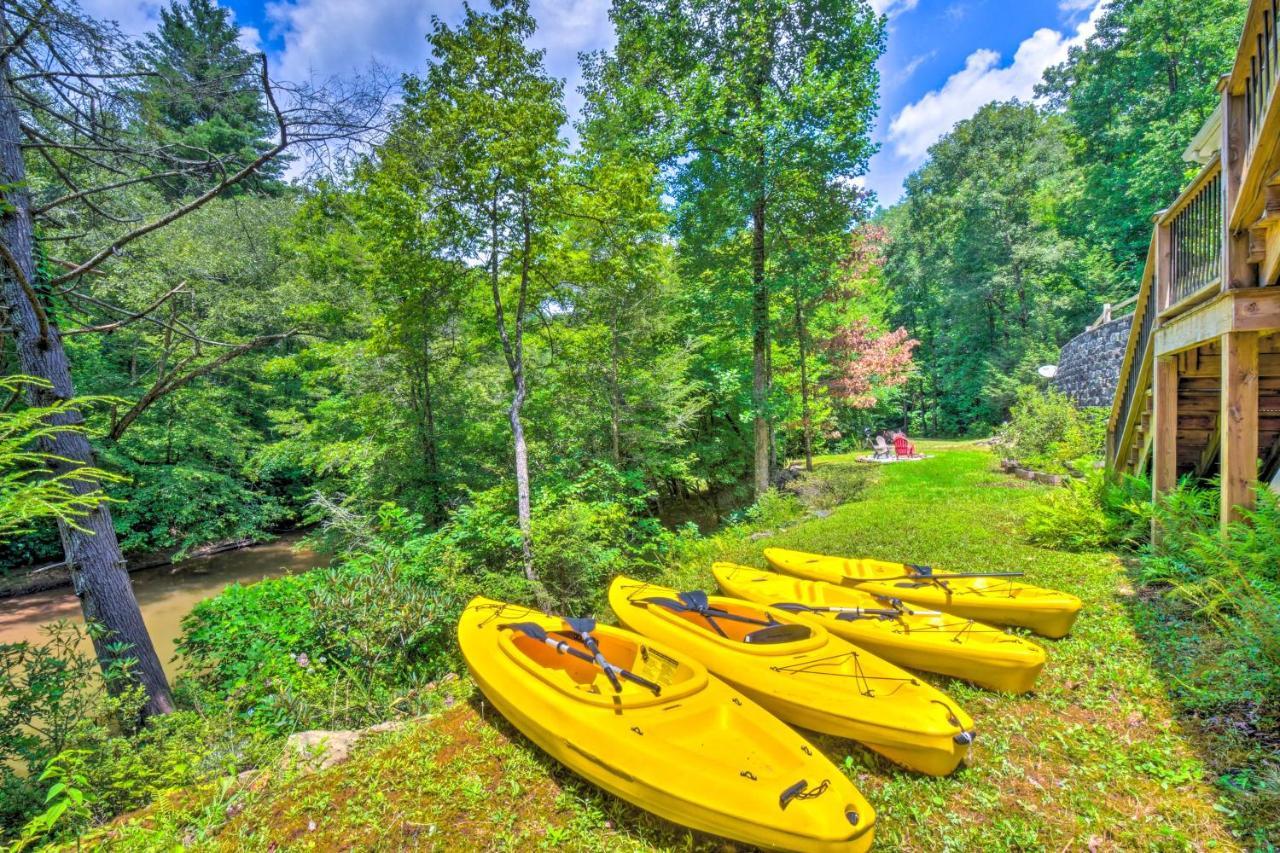 Cozy Riverside Dahlonega Home With Kayaks And Fire Pit מראה חיצוני תמונה