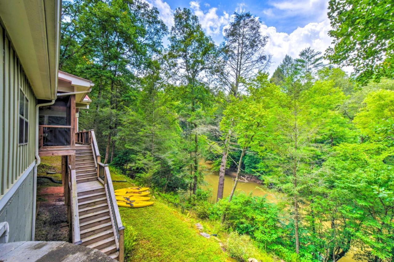 Cozy Riverside Dahlonega Home With Kayaks And Fire Pit מראה חיצוני תמונה